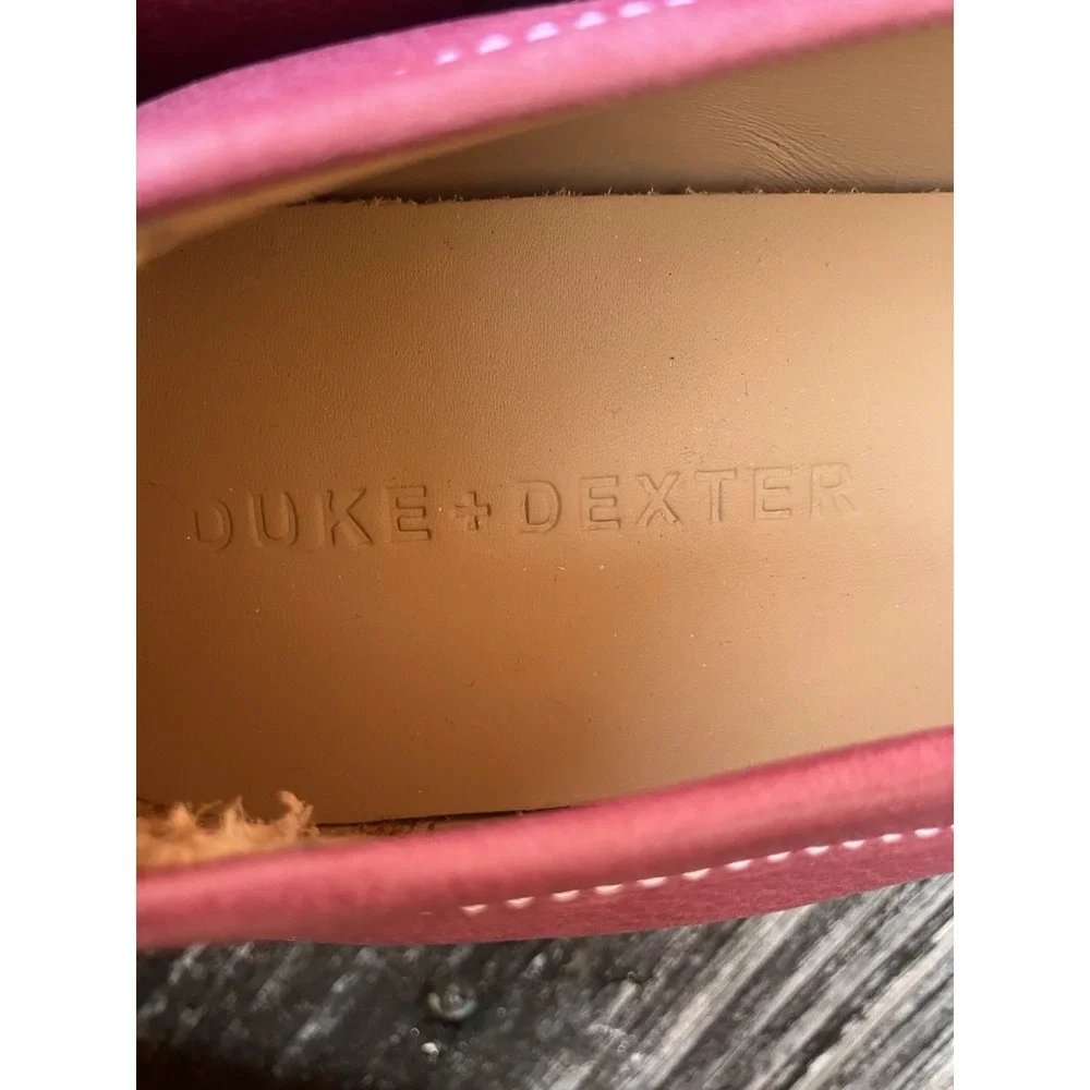 Duke + Dexter Wilde Burgundy White Penny Loafers Size 7D US Made In England $340